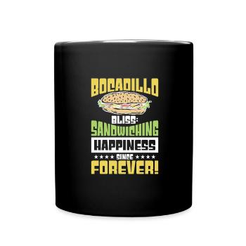 Spanisches Essen - Tasse einfarbig - Schwarz - Vorne