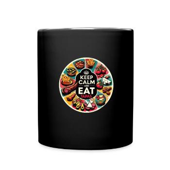 Spanisches Essen - Tasse einfarbig - Schwarz - Vorne