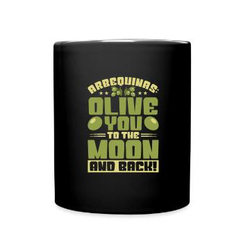 Spanisches Essen - Tasse einfarbig - Schwarz - Vorne