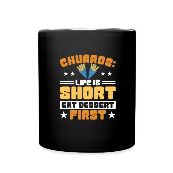 Spanisches Essen - Tasse einfarbig - Schwarz - Vorne