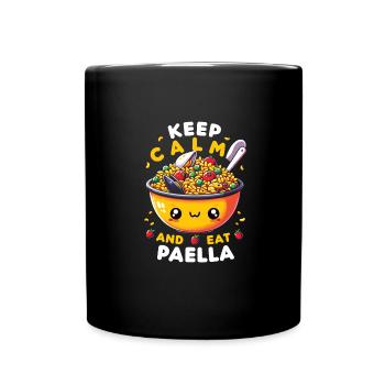 Spanisches Essen - Tasse einfarbig - Schwarz - Vorne