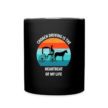 Coachman Carriage Horse-drawn carriage Carriage - Full Colour Mug - black - Front