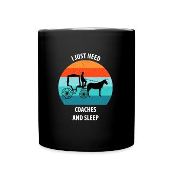 Coachman Carriage Horse-drawn carriage Carriage - Full Colour Mug - black - Front