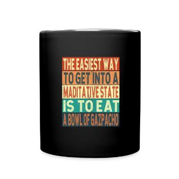 Spanisches Essen - Tasse einfarbig - Schwarz - Vorne