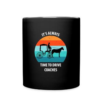Coachman Carriage Horse-drawn carriage Carriage - Full Colour Mug - black - Front