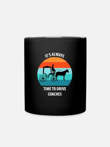 Kutscher Kutsche Pferdekutscher Kutschieren - Tasse einfarbig - Schwarz