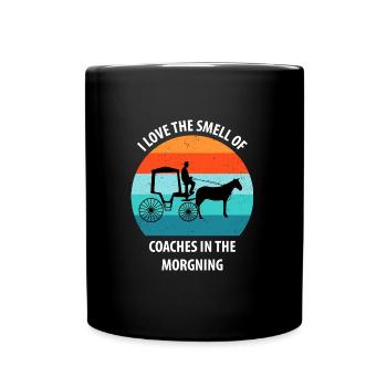 Coachman Carriage Horse-drawn carriage Carriage - Full Colour Mug - black - Front