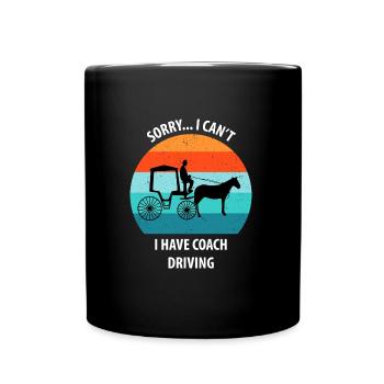 Coachman Carriage Horse-drawn carriage Carriage - Full Colour Mug - black - Front
