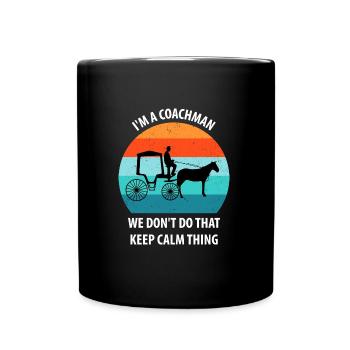 Coachman Carriage Horse-drawn carriage Carriage - Full Colour Mug - black - Front