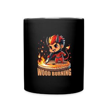 Wood burning - Full Colour Mug - black - Front