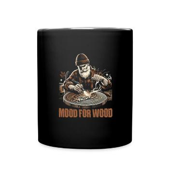 Chauffage au bois - Mug uni - noir - Devant