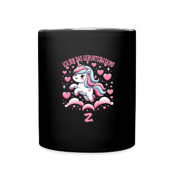 Kindergeburtstag - Tasse einfarbig - Schwarz - Vorne