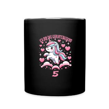 Kindergeburtstag - Tasse einfarbig - Schwarz - Vorne