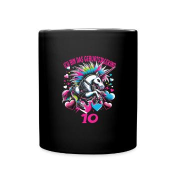 Kindergeburtstag - Tasse einfarbig - Schwarz - Vorne