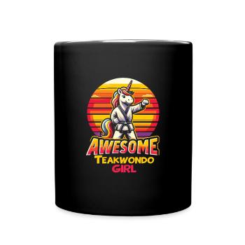 Teakwondo - Tasse einfarbig - Schwarz - Vorne