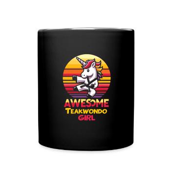 Teakwondo - Tasse einfarbig - Schwarz - Vorne