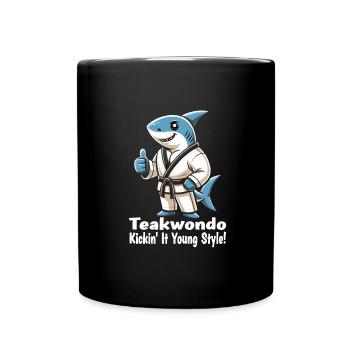 Teakwondo - Tasse einfarbig - Schwarz - Vorne