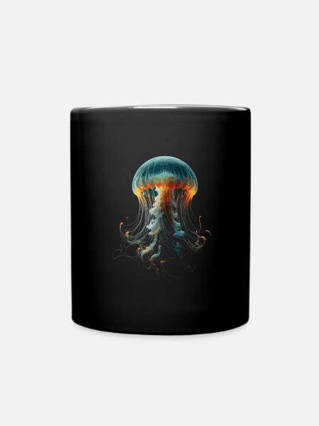 Qualle - Tasse einfarbig - Schwarz