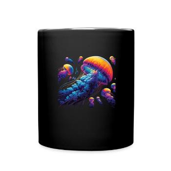 Méduse - Mug uni - noir - Devant