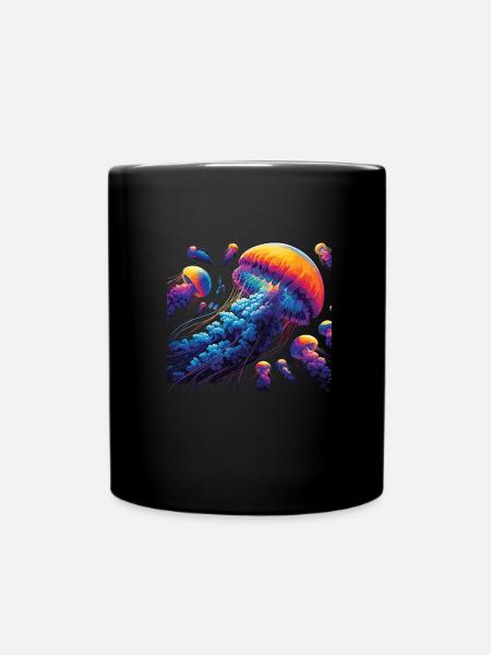 Qualle - Tasse einfarbig - Schwarz