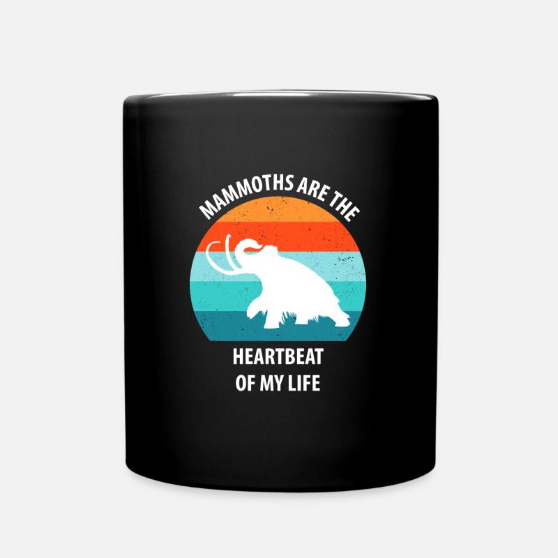 Funny Mammoth Stone Age Ice Age Design Prehistoric - Full Colour Mug - black
