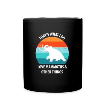 Drôle de mammouth de l’âge de pierre de l’âge de glace Design préhistorique - Mug uni - noir - Devant