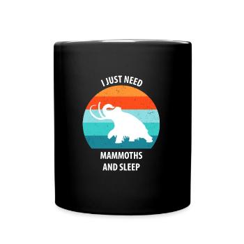 Drôle de mammouth de l’âge de pierre de l’âge de glace Design préhistorique - Mug uni - noir - Devant
