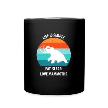 Drôle de mammouth de l’âge de pierre de l’âge de glace Design préhistorique - Mug uni - noir - Devant