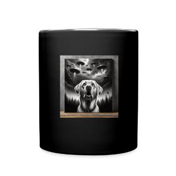 Labrador - Tasse einfarbig - Schwarz - Vorne