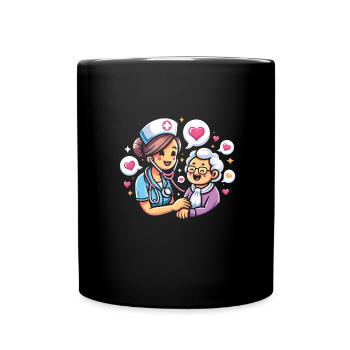 Altenpflegerin - Tasse einfarbig - Schwarz - Vorne