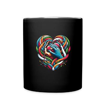 Altenpflegerin - Tasse einfarbig - Schwarz - Vorne