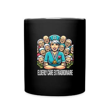 Altenpflegerin - Tasse einfarbig - Schwarz - Vorne