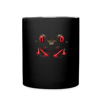 Frosch - Tasse einfarbig - Schwarz - Vorne