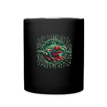 Frosch - Tasse einfarbig - Schwarz - Vorne