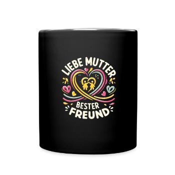 Muttertag - Tasse einfarbig - Schwarz - Vorne