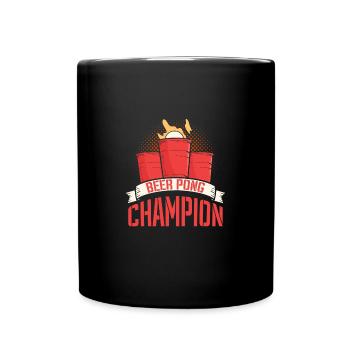 Beerpong Beer Pong Beer Pong Champion - Full Colour Mug - black - Front