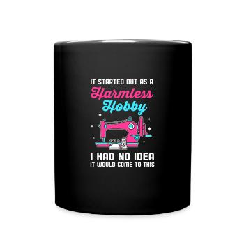 Couturière à la machine à coudre - Mug uni - noir - Devant