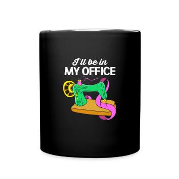 Couturière à la machine à coudre - Mug uni - noir - Devant