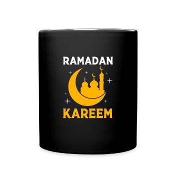 Muslim Islam Moslem Muslima Eid Mubarak - Tasse einfarbig - Schwarz - Vorne