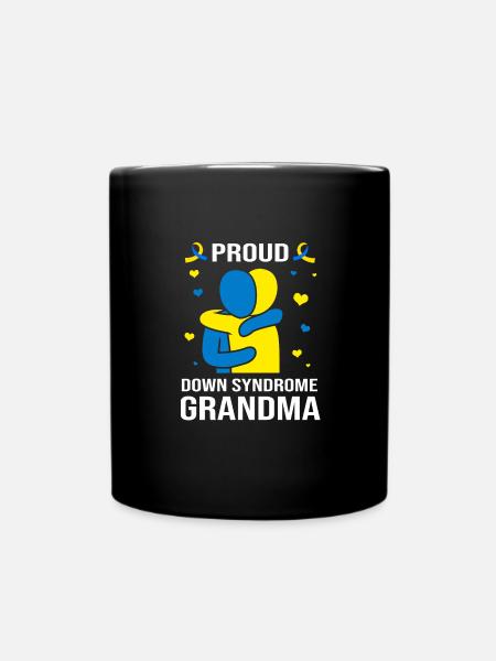 Down Syndrom Oma Großmutter - Tasse einfarbig - Schwarz