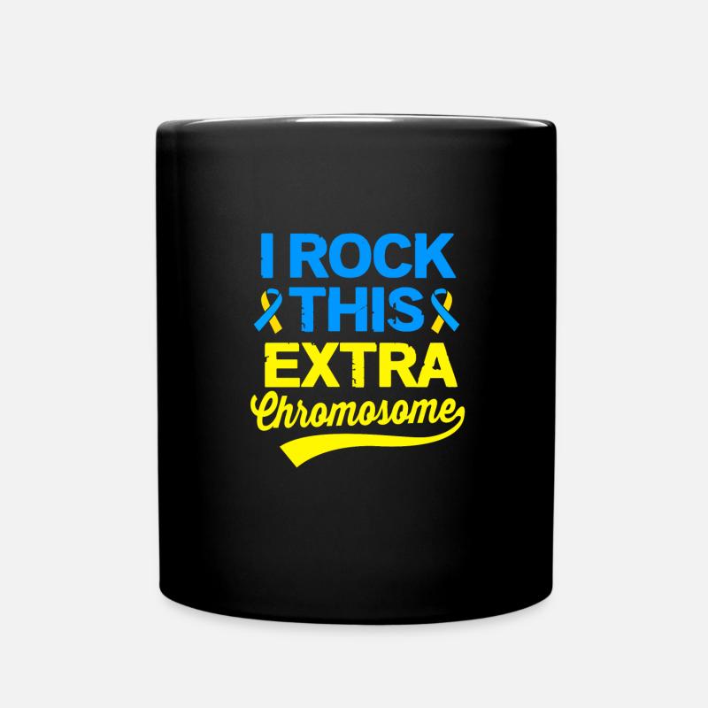 Down Syndrom T21 Chromosom Trisomie - Tasse einfarbig - Schwarz