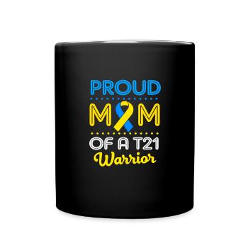 Down Syndrom Muttertag Mutter Mama - Tasse einfarbig - Schwarz - Vorne