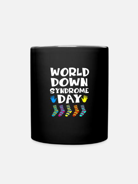 Down Syndrom T21 Chromosom Trisomie - Tasse einfarbig - Schwarz