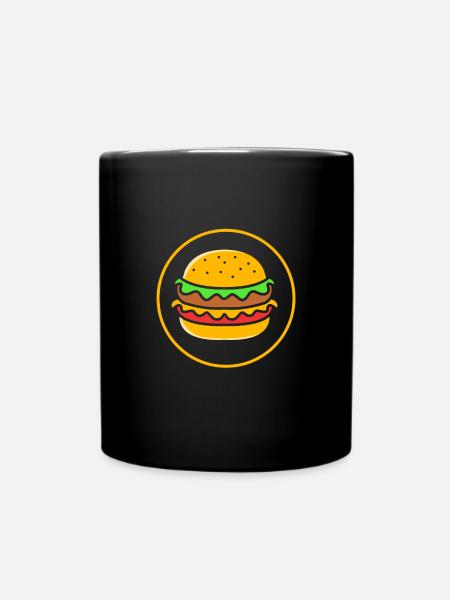 Cheeseburger - Tasse einfarbig - Schwarz
