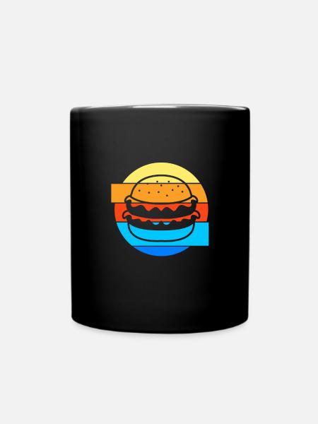 Cheeseburger Burger - Tasse einfarbig - Schwarz