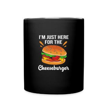 Burger au fromage - Mug uni - noir - Devant