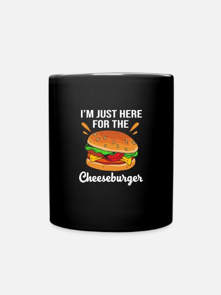 Cheeseburger Burger - Tasse einfarbig - Schwarz