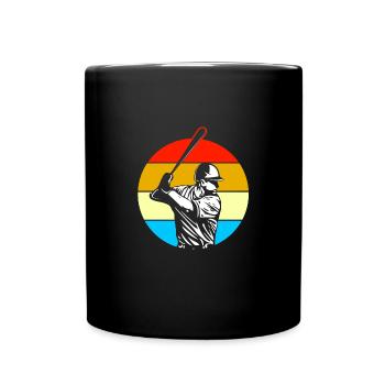 Baseball rétro - Mug uni - noir - Devant