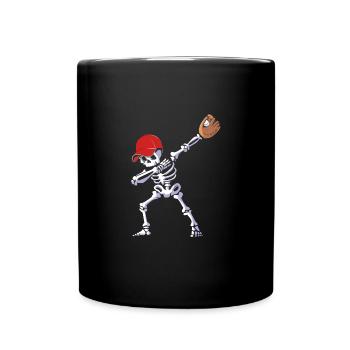 Baseball Skeleton Halloween - Full Colour Mug - black - Front