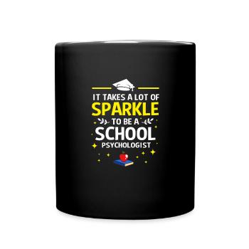 School psychologist, psychologist, psychotherapist - Full Colour Mug - black - Front